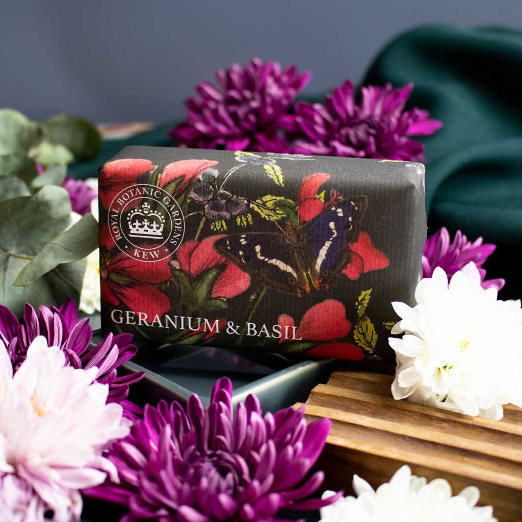 Kew Gardens Geranium and Basil Soap
