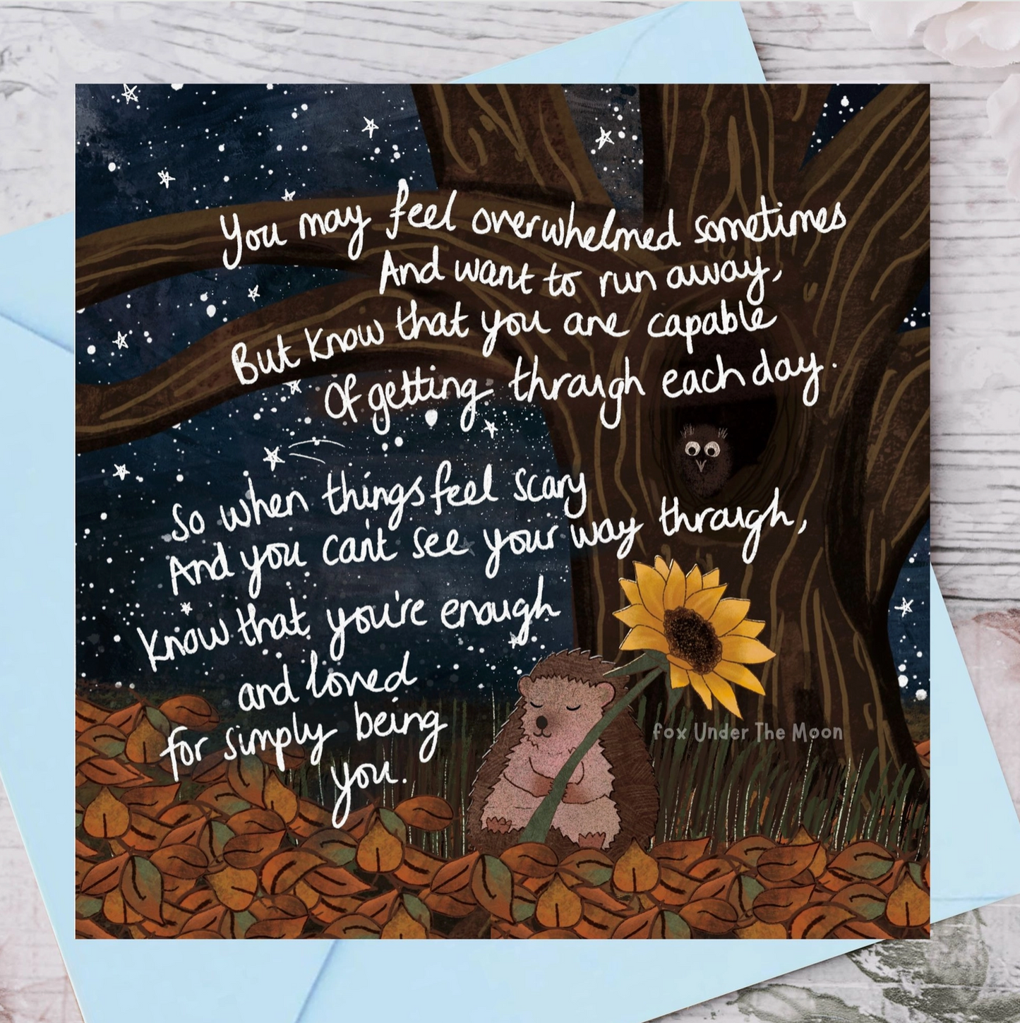 'Being You' - Foiled Greeting Card By Fox Under The Moon
