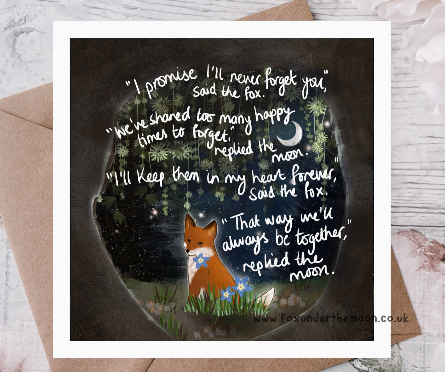 Forget-Me-Not - Greeting Card By Fox Under The Moon
