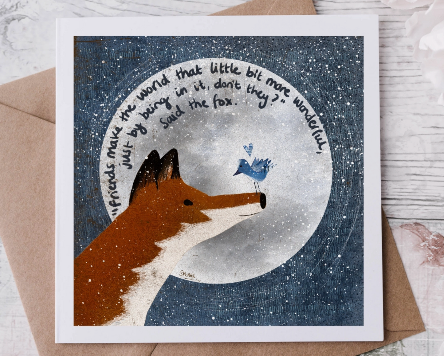 Friends - Greeting Card By Fox Under The Moon