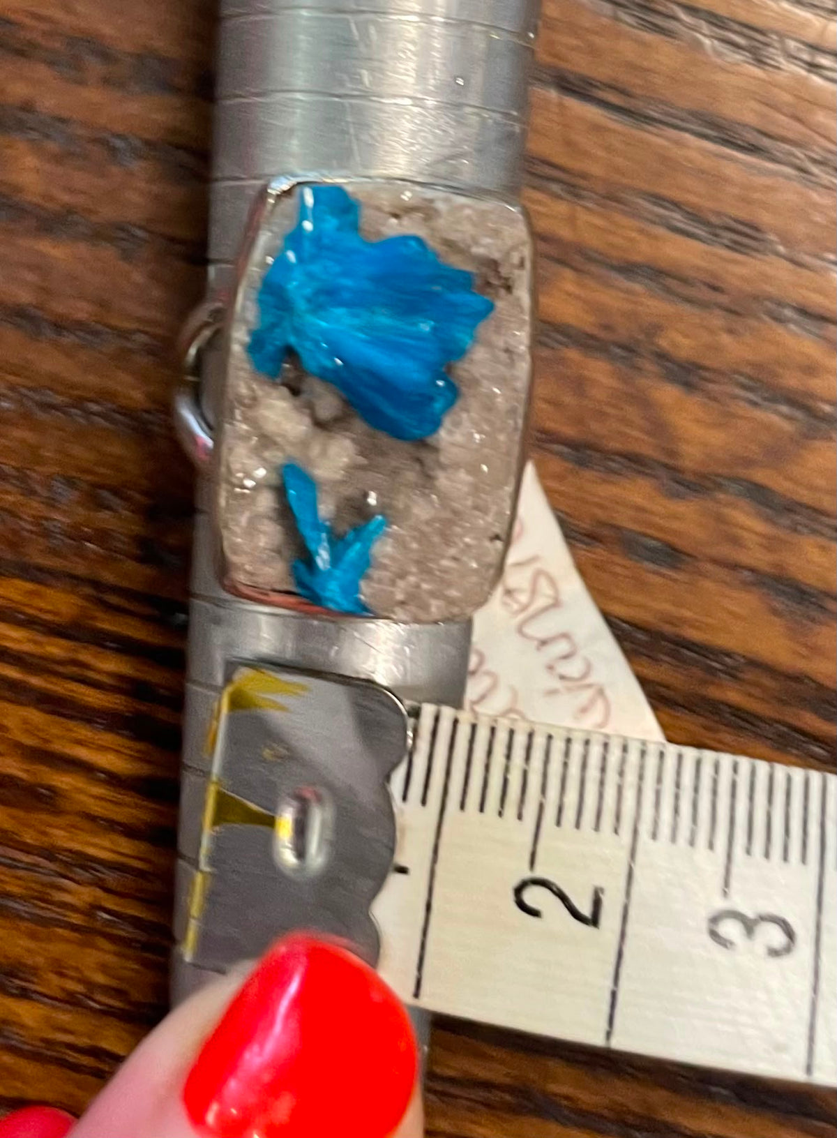Stunning Raw Cavansite ring size P/Q