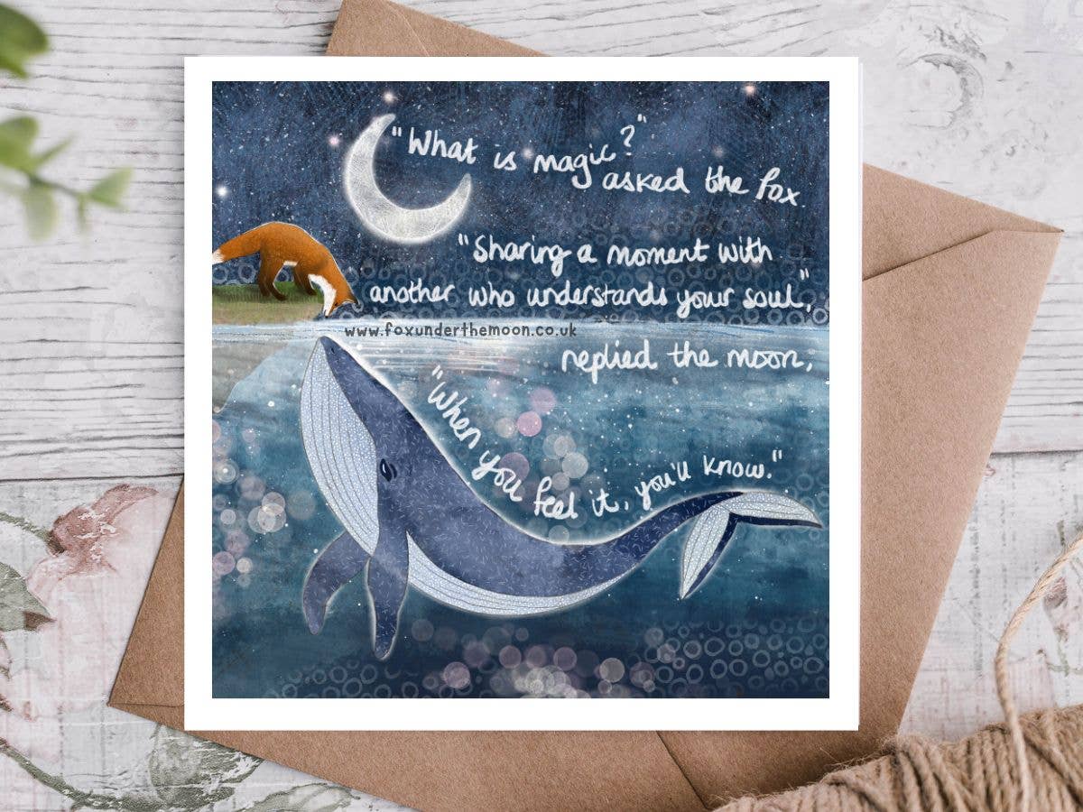 "Soul Mates" Anniversary & Love Card by Fox Under The Moon: Naked (no cello wrapping)