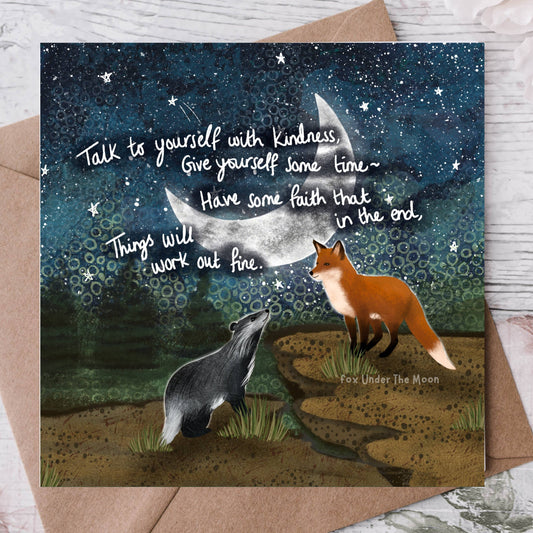 'Have Faith' - Greeting Card by Fox Under The Moon: Naked (no cello wrapping)