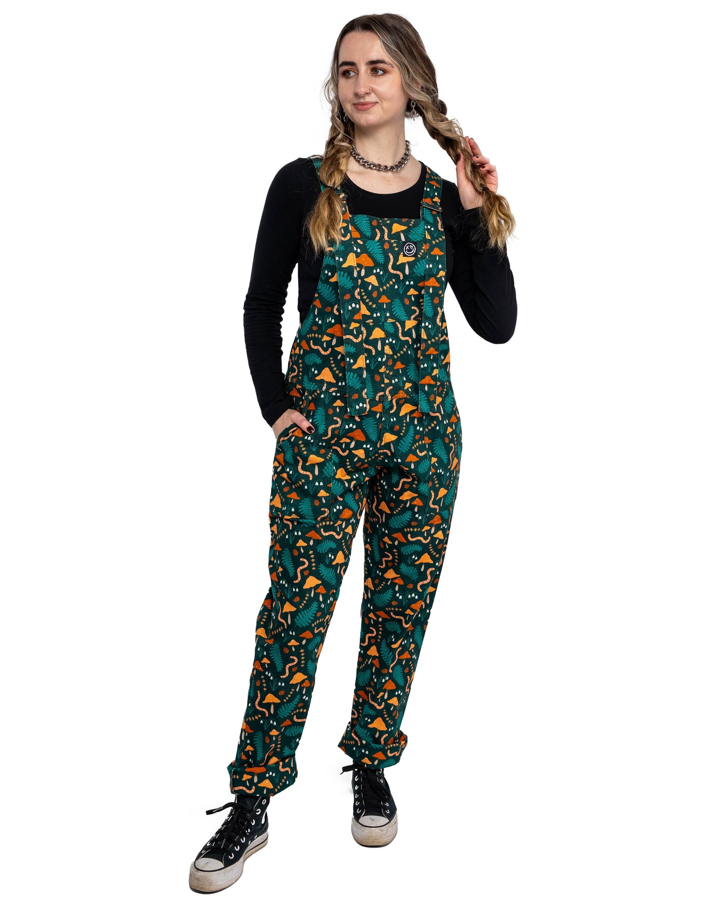 Rebel Romance x Clare Lewis Earthy Eden Stretch Dungarees: L