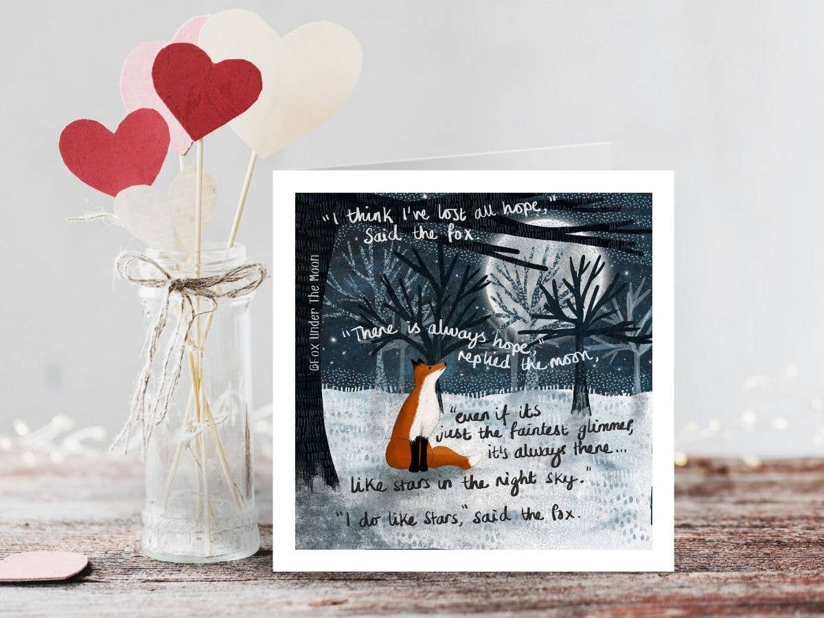'Hope' - Greeting Card by Fox Under The Moon: Naked (no cello wrapping)
