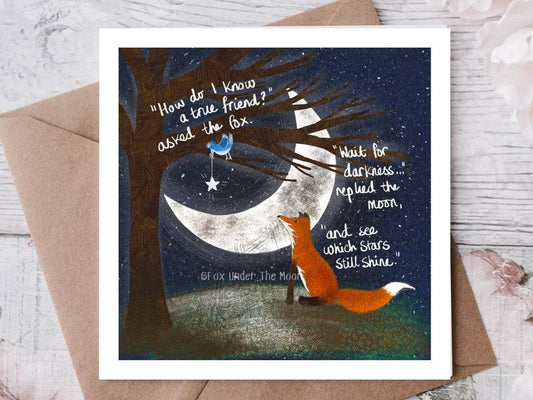 "A True Friend" - A Friendship Card by Fox Under The Moon