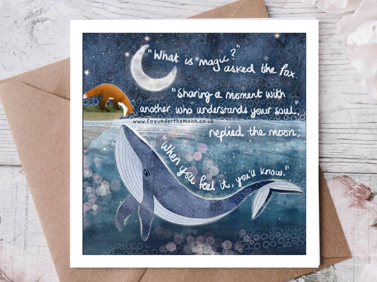 "Soul Mates" Anniversary & Love Card by Fox Under The Moon: Naked (no cello wrapping)