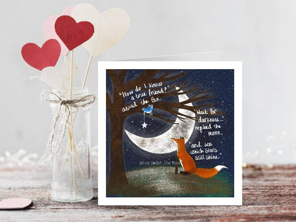 "A True Friend" - A Friendship Card by Fox Under The Moon
