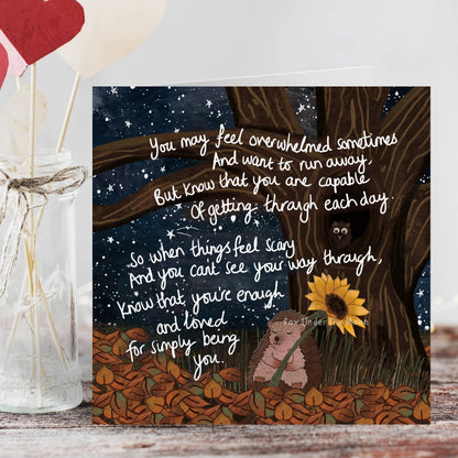 'Being You' - Greeting Card by Fox Under The Moon: Naked (no cello wrapping)