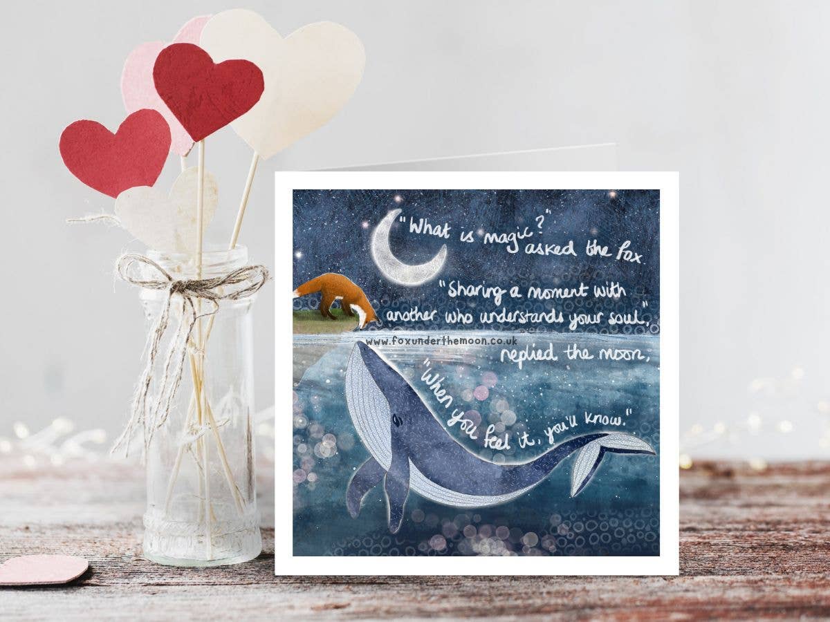 "Soul Mates" Anniversary & Love Card by Fox Under The Moon: Naked (no cello wrapping)