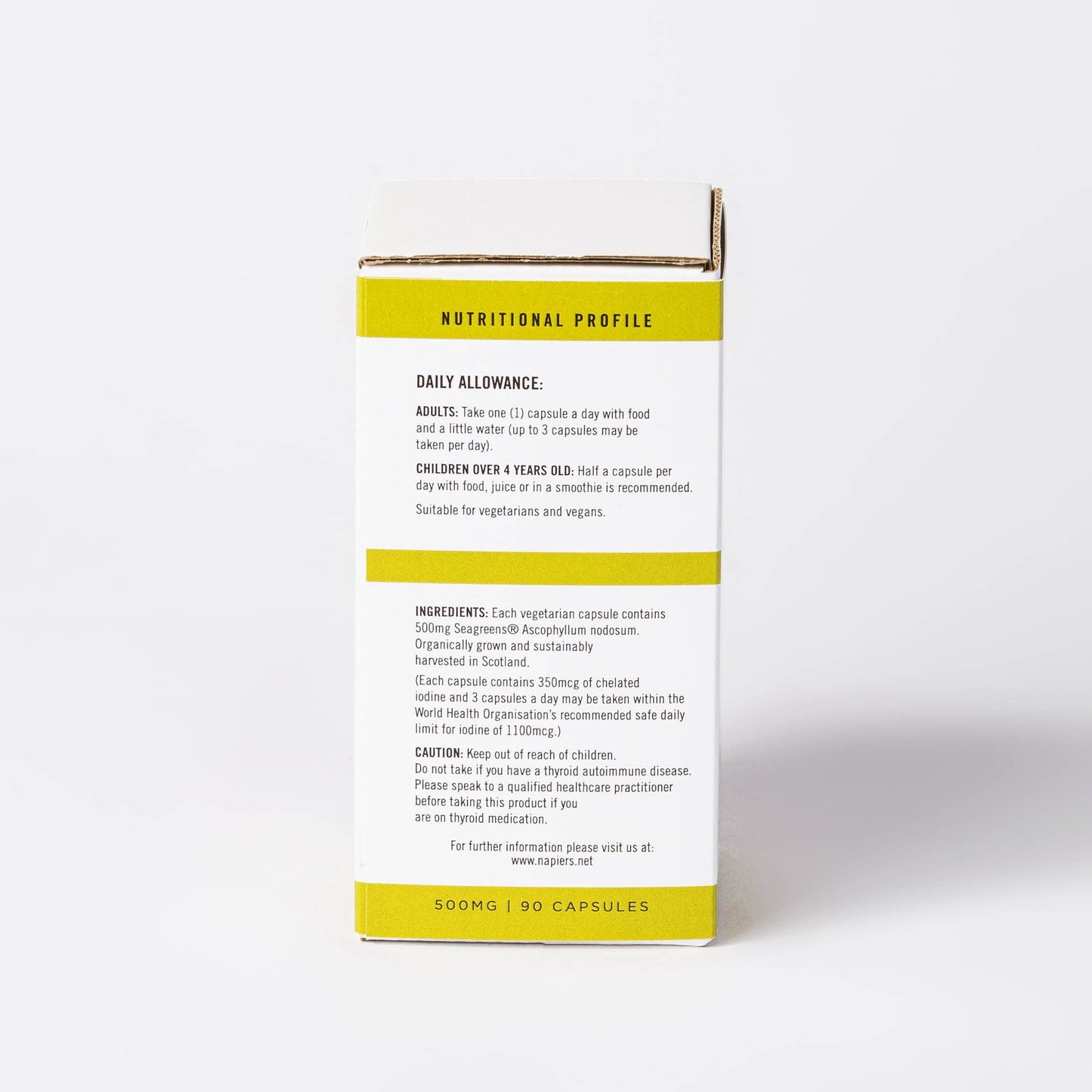 Napiers Seagreens® Organic Hebridean Kelp Capsules
