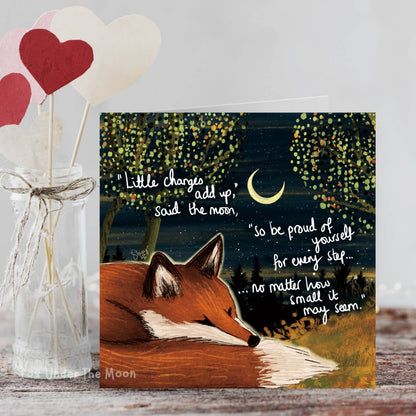 'Little Changes' - Greeting Card From Fox Under The Moon: Naked (no cello wrapping)