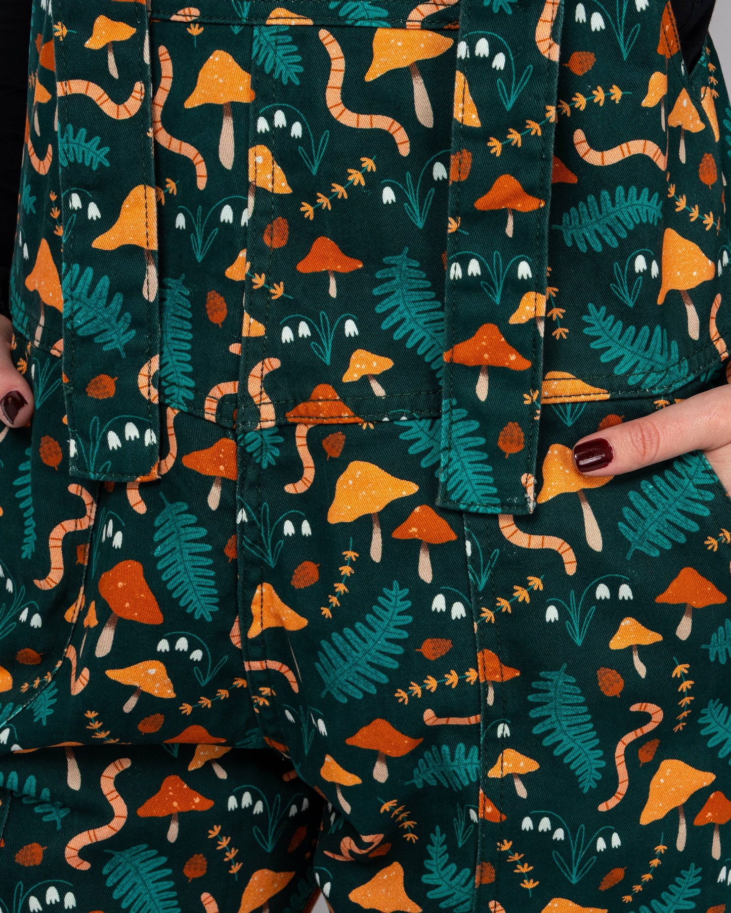Rebel Romance x Clare Lewis Earthy Eden Stretch Dungarees: L