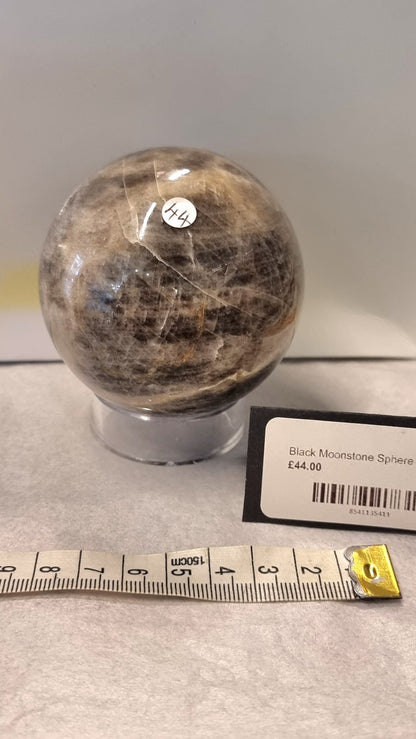 Crystal sphere in Black Moonstone