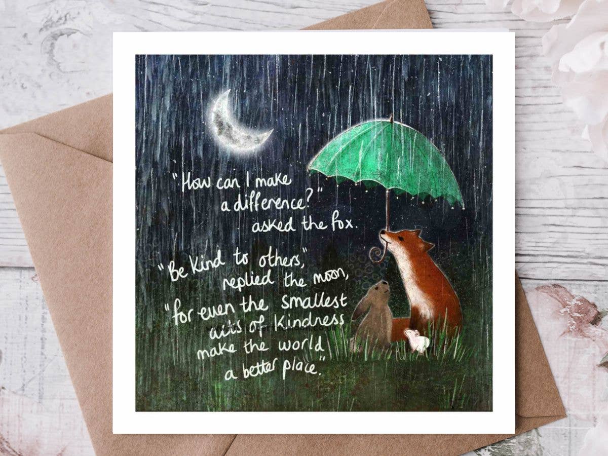 "Kindness" - Thank You & Appreciation Card by Fox Under The Moon