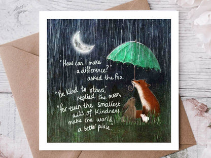 "Kindness" - Thank You & Appreciation Card by Fox Under The Moon