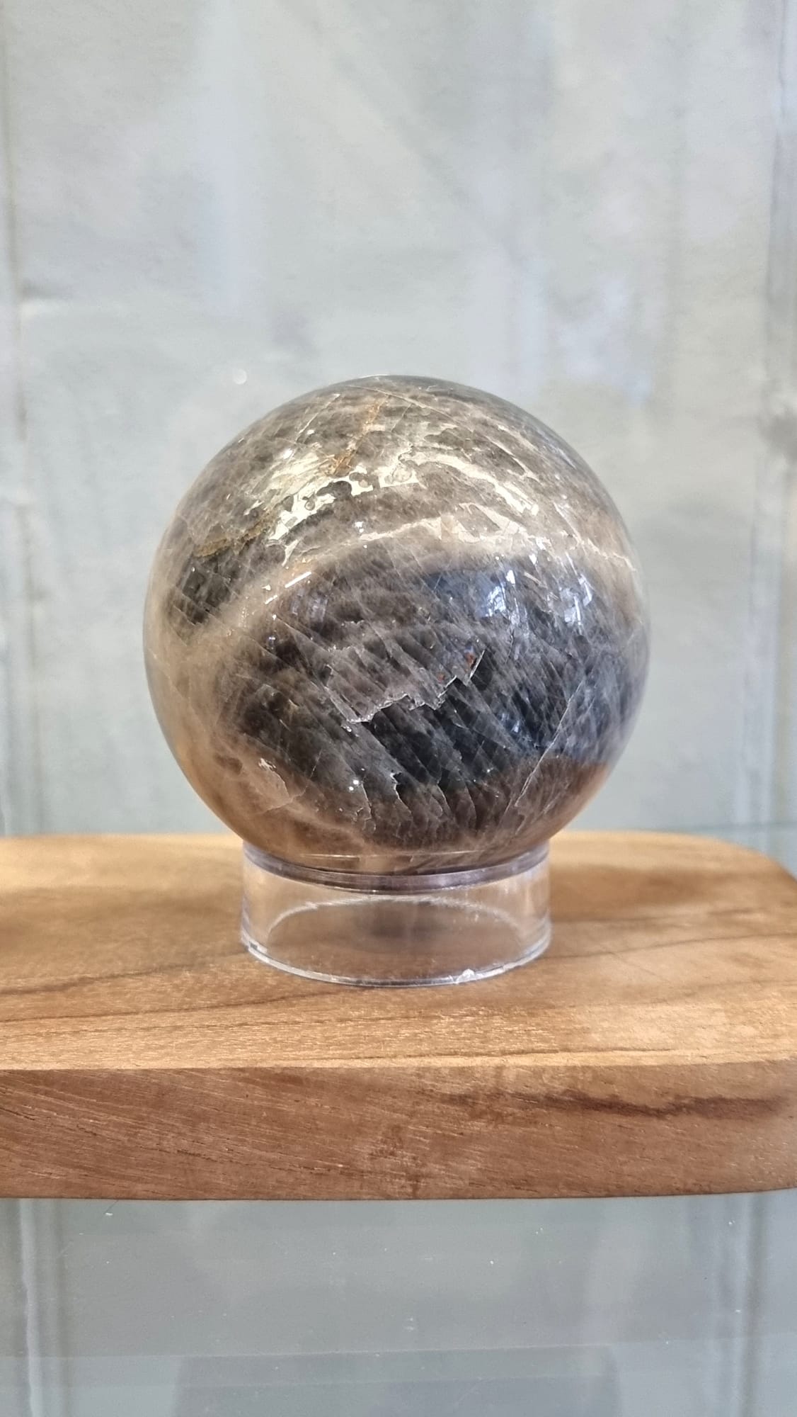 Crystal sphere in Black Moonstone