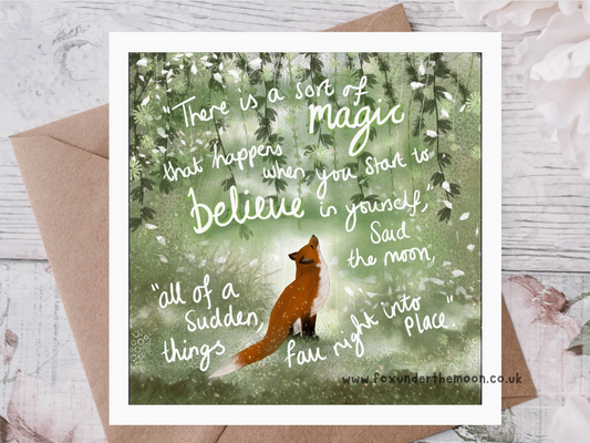 Believe - Greeting Card By Fox Under The Moon