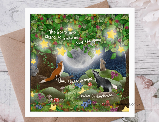 Counting Stars - Greeting Card By Fox Under The Moon