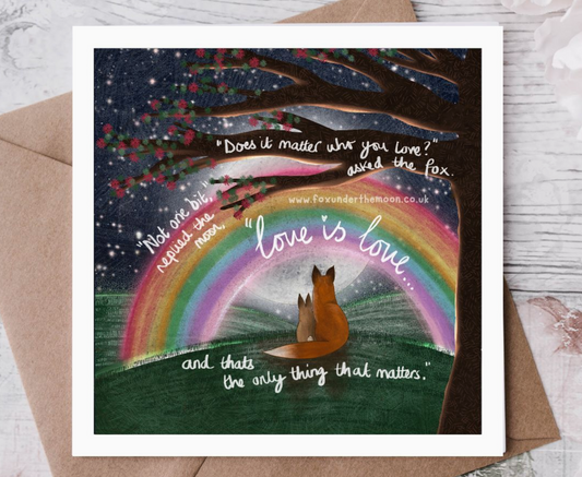 Love Is Love - Greeting Card By Fox Under The Moon