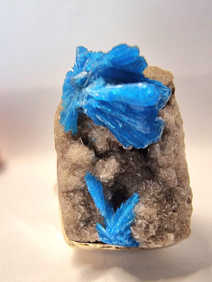 Stunning Raw Cavansite ring size P/Q