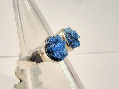Our "Duet" of Cavansite ring size O