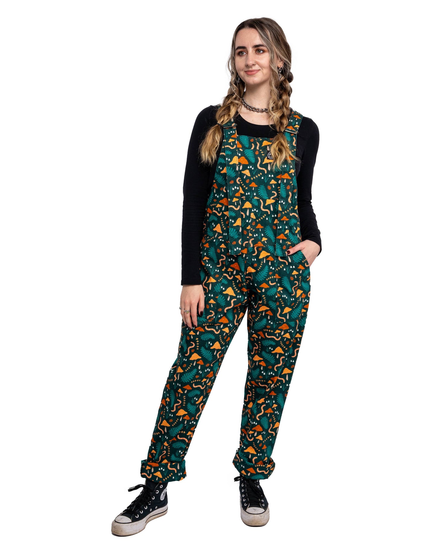 Rebel Romance x Clare Lewis Earthy Eden Stretch Dungarees: L
