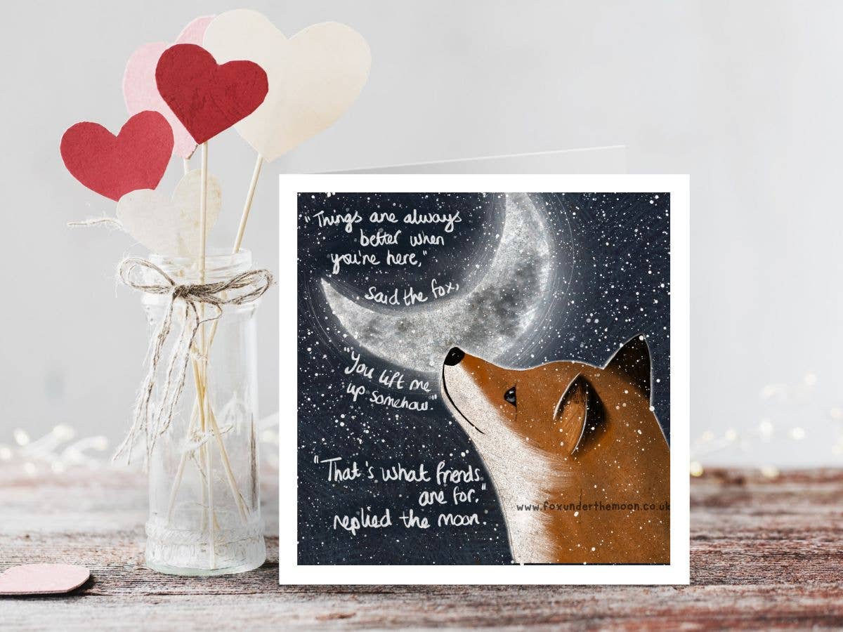 'Lift Me Up' - Greeting Card by Fox Under The Moon: Naked (no cello wrapping)