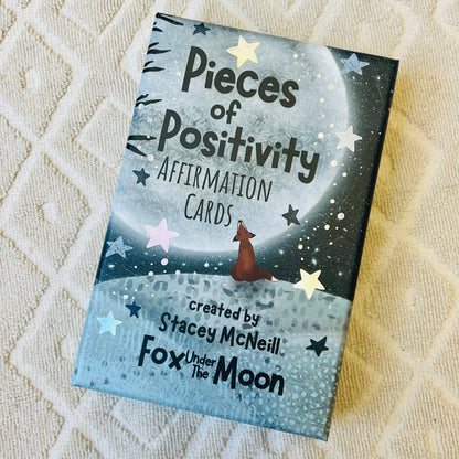 Positive Affirmation Cards - set of 54 + Wooden Stand