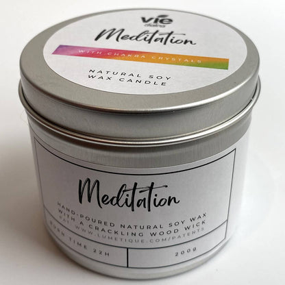 Aluminium Tin Candle: Meditation with 7 Chakra