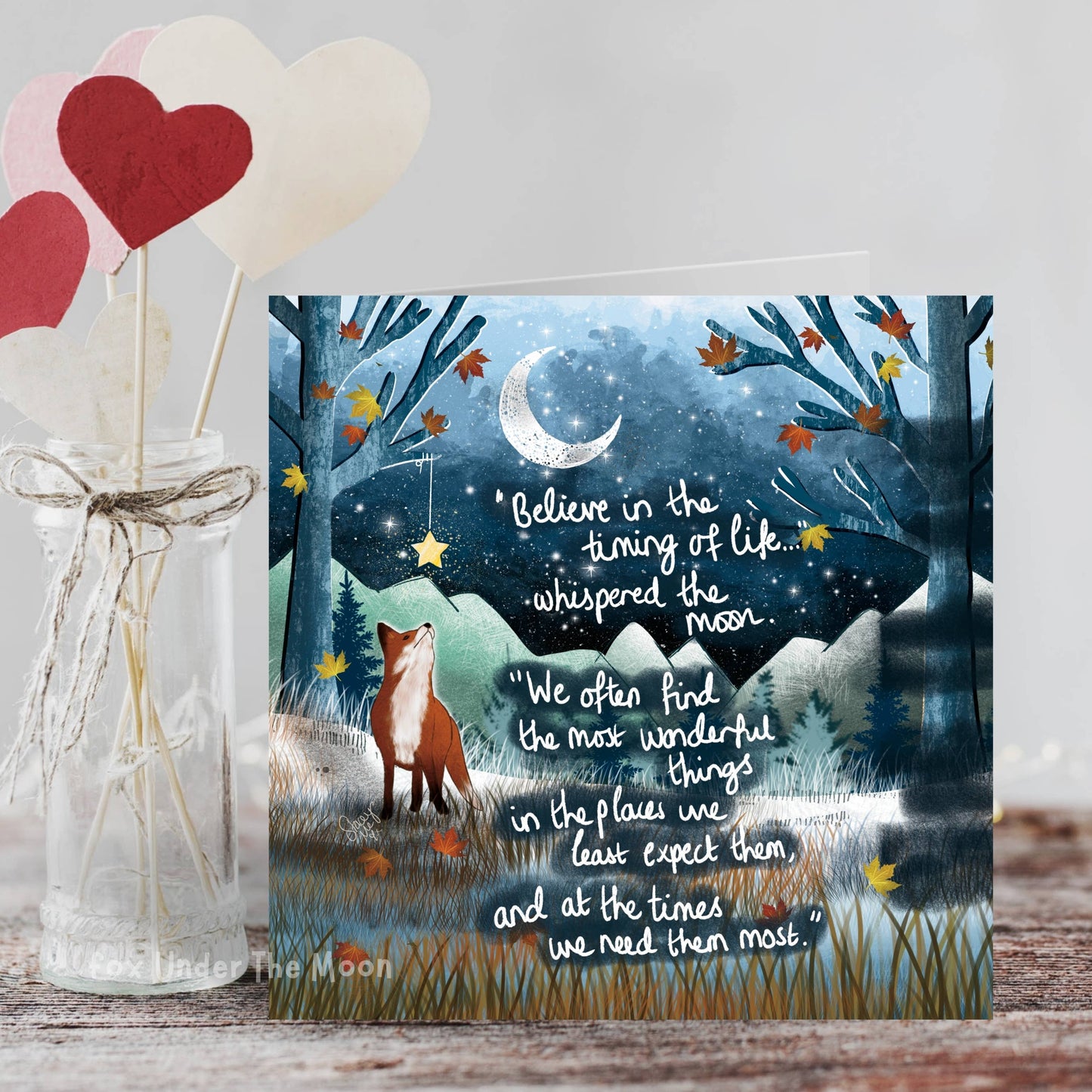 'Timing' - Greeting Card From Fox Under The Moon
