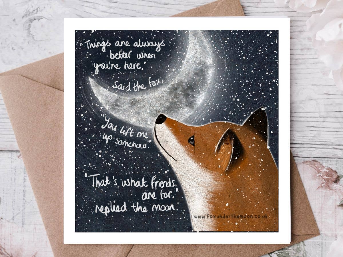 'Lift Me Up' - Greeting Card by Fox Under The Moon: Naked (no cello wrapping)
