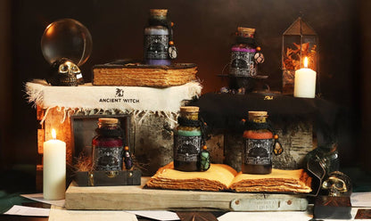 Ancient Witch Bath Spell Potion with Citrine Crystal Amulet - Success