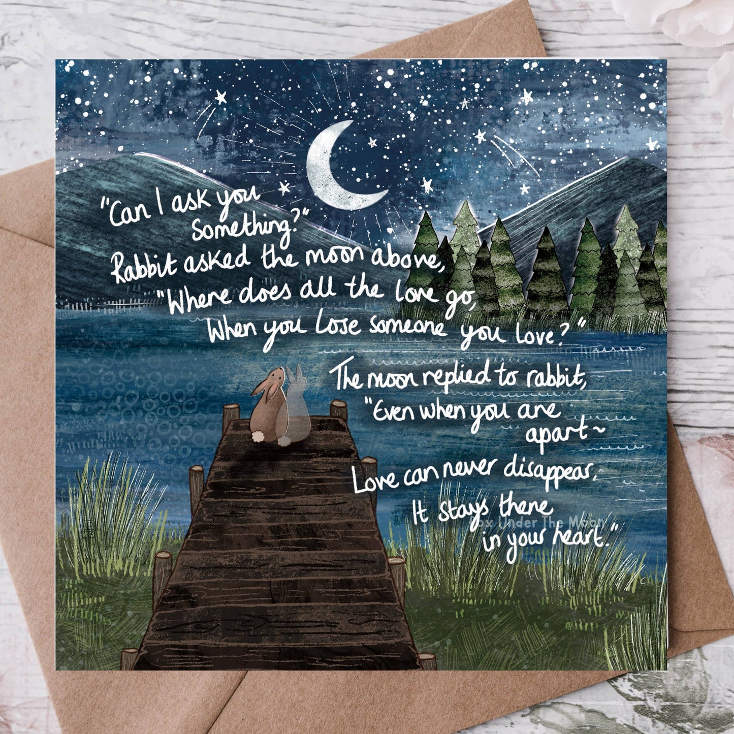 'Apart' - Greeting Card by Fox Under The Moon: Naked (no cello wrapping)
